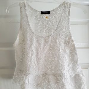 Crochet White Peplum Crop Top- BUNDLE FOR A DEAL